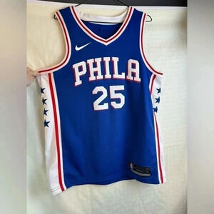 Philadelphia 76ers Ben Simmons Blue NBA Basketball Jersey Nike Swingman #25